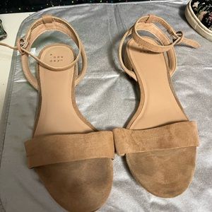 A New Day tan, suede sandals, size 9
